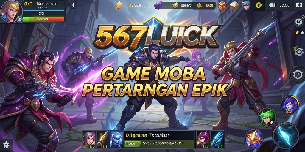Gameplay seru dalam 567LUCK dengan pertarungan tim yang intens.