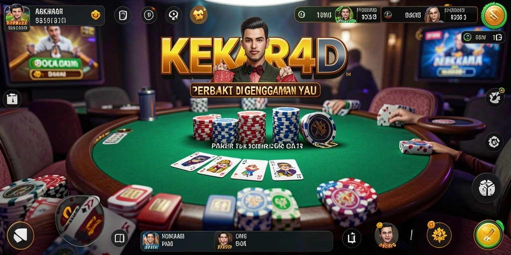 Tampilan menarik dari gameplay poker di KEKAR4D.